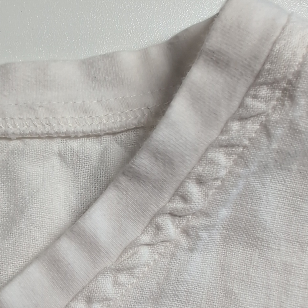 FLAX White Linen Oversized Tunic Top with Cuffed Sleeves Size 2G EUC - Picture 6 of 7